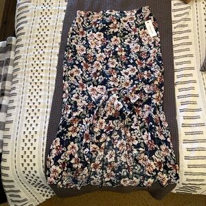 Floral Navy Skirt